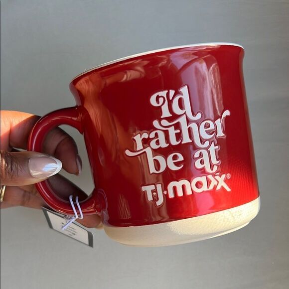 I’d Rather be at TJ Maxx Red and White Mug Bold Design - Picture 2 of 10